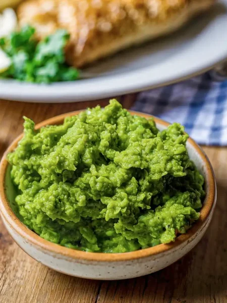 Puree z zielonego groszku